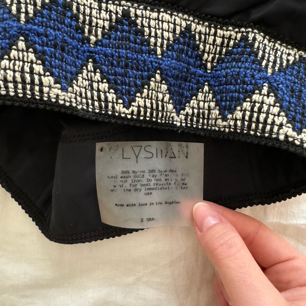 Elysiian Swim Black with Blue Threading Swim Set - Picture 3 of 5
